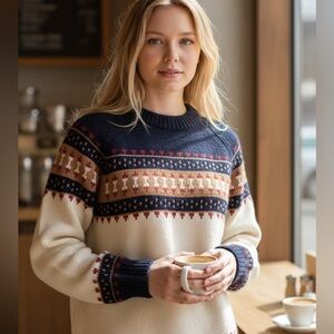 Vintage JCPenney Nordic Print Sweater